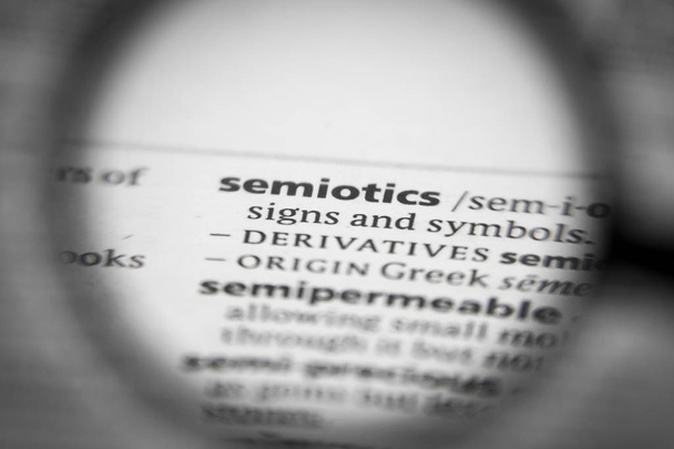 Word or phrase semiotics in a dictionary. - Photo, Image