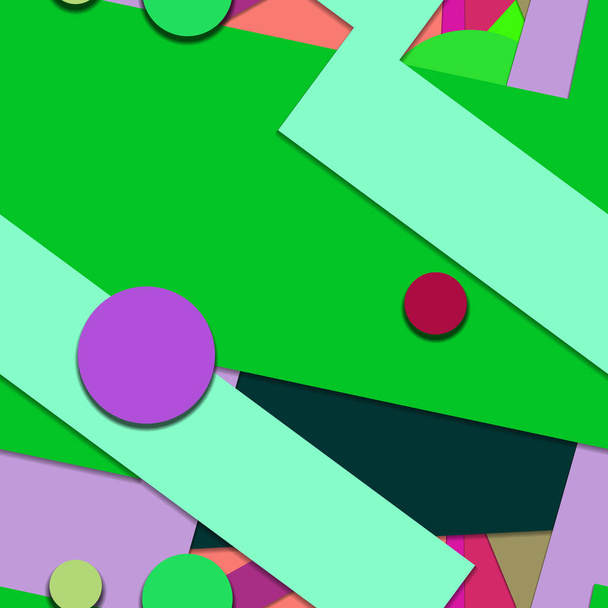 bright geometric shapes, copy space poster background  - 写真・画像