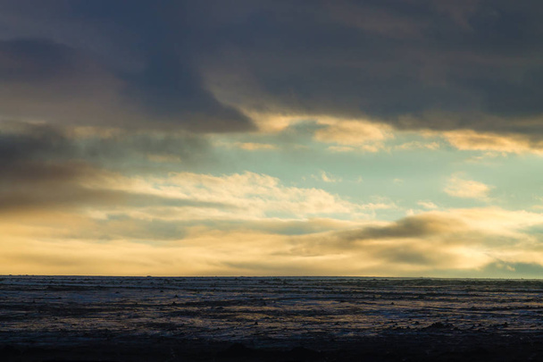 Пустельній краєвид з Kverfjoll області, Панорама Ісландії - Фото, зображення