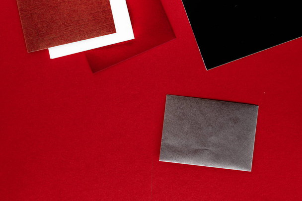 Tasarım ve marka için kağıt kırtasiye, flatlay mockup - Fotoğraf, Görsel