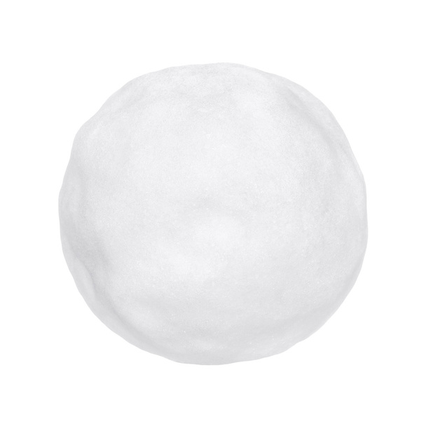 Bola de neve ou granizo sobre um fundo branco
 - Foto, Imagem
