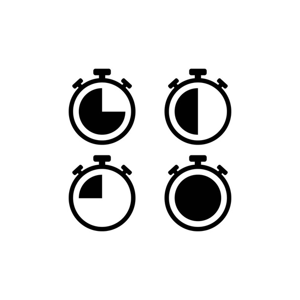 Stopwatches icons set. Vector - Vector, Image