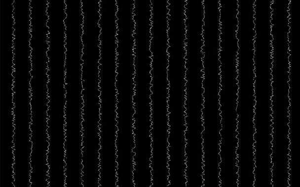 Silver small confetti on a black background. - Vector, Image