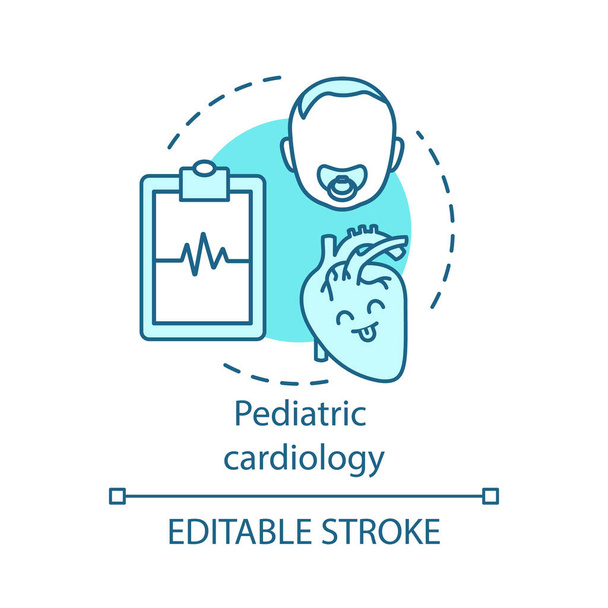 Icône concept de cardiologie pédiatrique
 - Vecteur, image