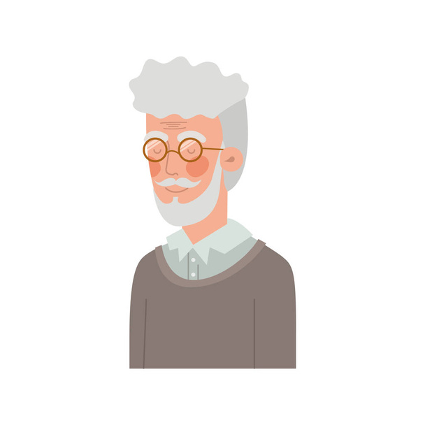 roztomilý dědeček avatar znakový vektor - Vektor, obrázek