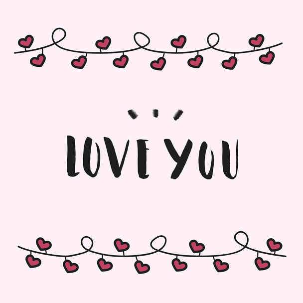 valentine love you card, illustrazione vettoriale
 - Vettoriali, immagini