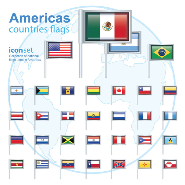 dünya Bayraklar simgesi, vektör illüstrasyon - Vektör, Görsel