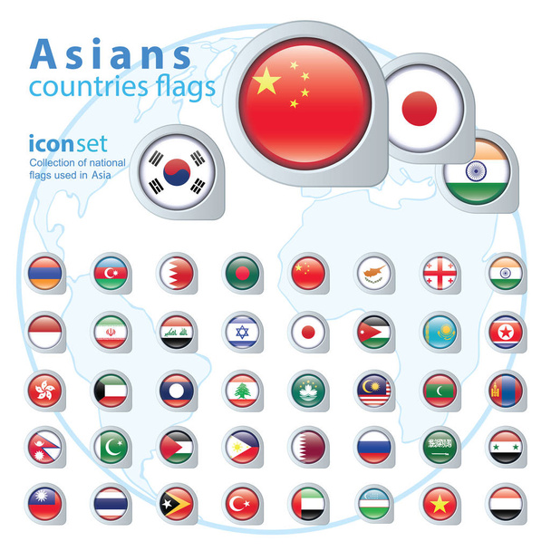 wereld vlaggen pictogram, vector illustratie - Vector, afbeelding