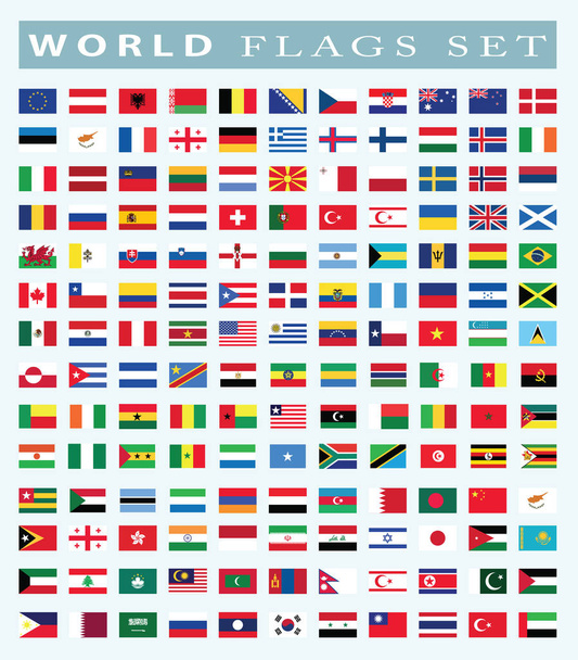 World Flags, ikona, vektorová ilustrace - Vektor, obrázek