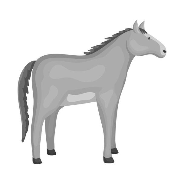 Vector illustration of horse and animal icon. Collection of horse and rearing  stock vector illustration. - Vetor, Imagem