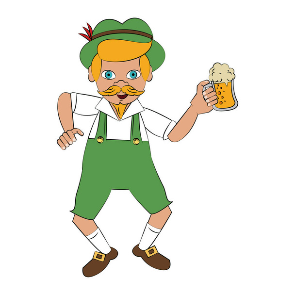 Bavarese bere birra
 - Vettoriali, immagini