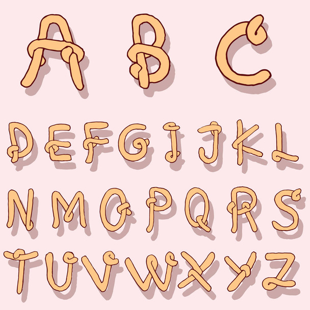 Hand drawn alphabet. vector - Вектор, зображення