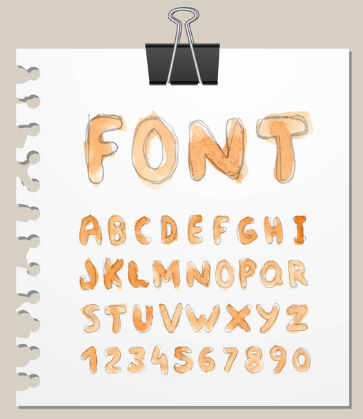 Hand drawn alphabet. vector - Vector, imagen