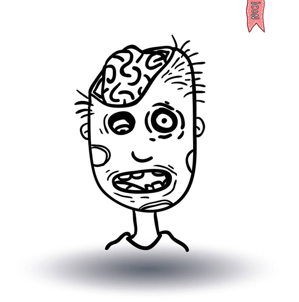 Zombie Cartoon Zeichensatz, Vektorillustration. - Vektor, Bild
