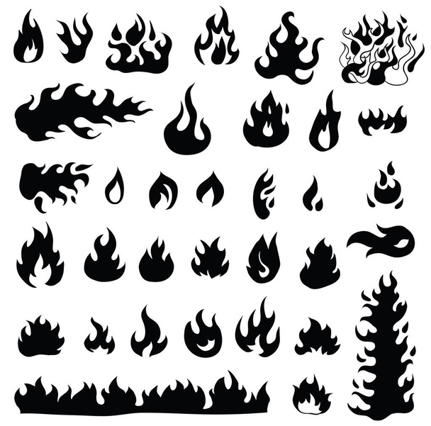 Fire Flame Icon. Vector illustration. - Vector, Image