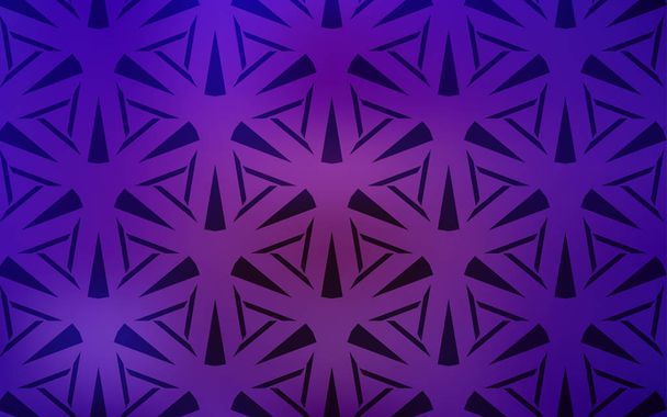Light Purple vector layout with lines, triangles. - Vector, imagen
