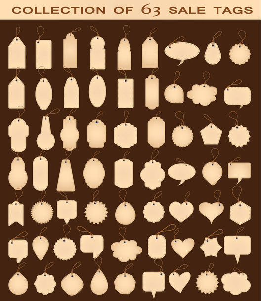 Set of Blank tags. Vector illustration. - Vector, Image