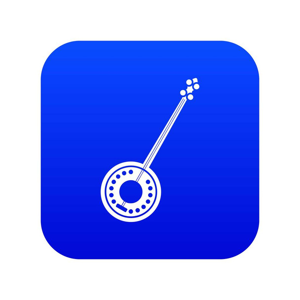 Banjo icon digital blue - Vektor, kép