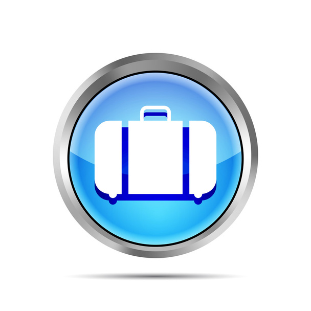 blue baggage icon on a white background - Vector, afbeelding