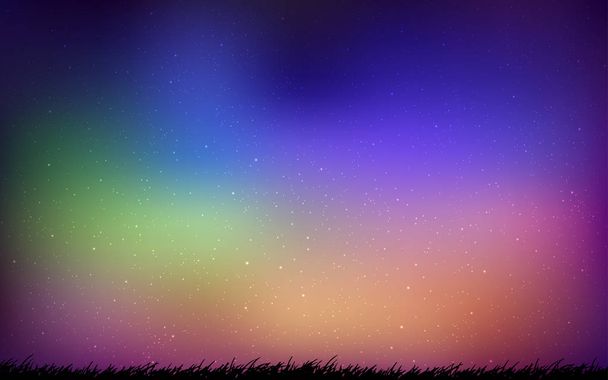 Modello vettore multicolore chiaro con stelle del cielo notturno
. - Vettoriali, immagini