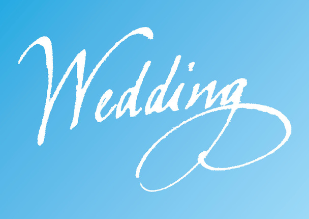 "Wedding" original handwritten calligraphy for your logo, website or advertisement - Vector, Image