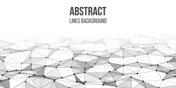 Abstract technology background with connecting dots and lines. Network concept. Data technology. - Vector, Image