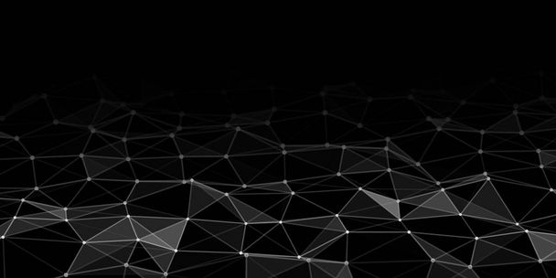 Abstract technology background with connecting dots and lines. Network concept. Data technology. - Vector, Image