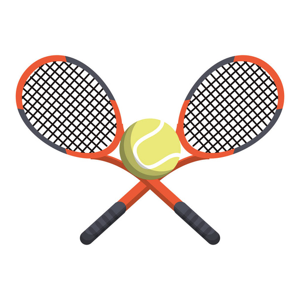 Racchette da tennis e sport con la palla
 - Vettoriali, immagini