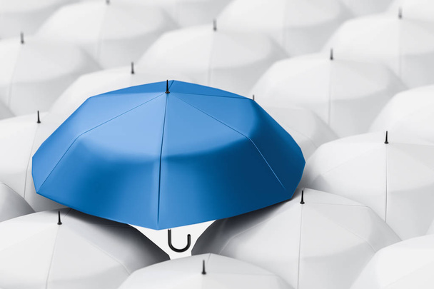 renderização 3d, o guarda-chuva com fundo branco
 - Foto, Imagem