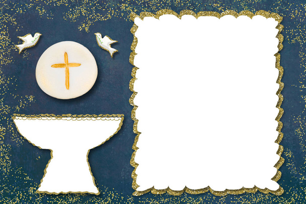 First holy communion invitation card.  - Photo, Image