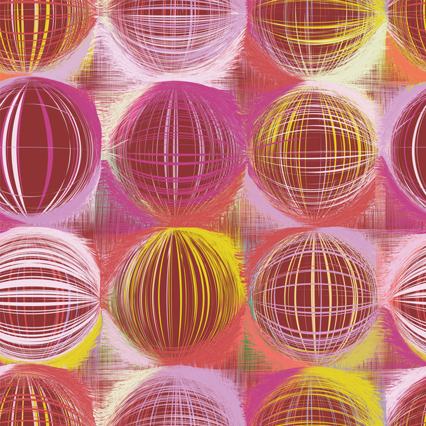 Grunge círculo y rayas patrón inconsútil colorido
 - Vector, Imagen