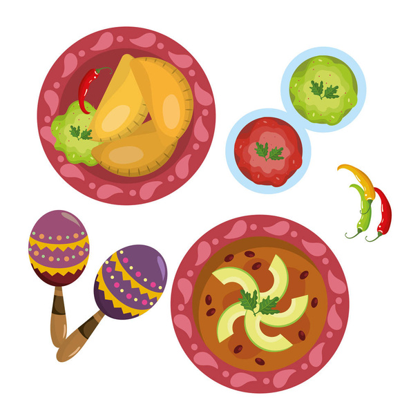 výborné mexické jídlo kreslený - Vektor, obrázek