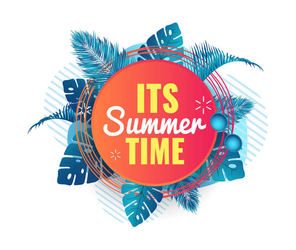 its Summer time banner. abstract background. - Vetor, Imagem
