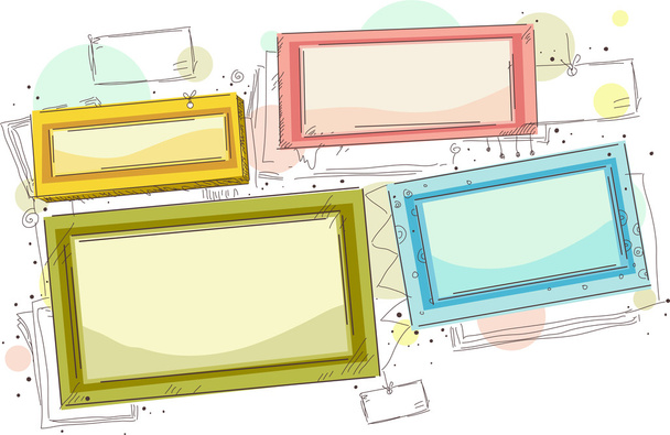 Цветные висячие рамки
 - Фото, изображение