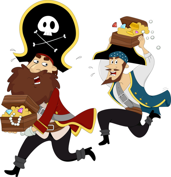 Piratas persecución del tesoro
 - Foto, imagen