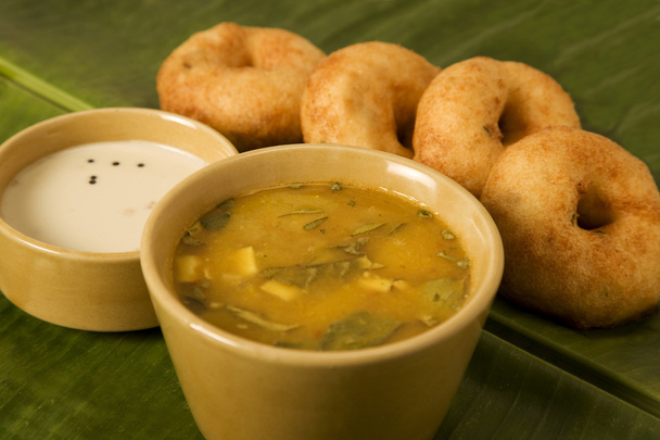dosa masala με chutney και sambaar - Φωτογραφία, εικόνα