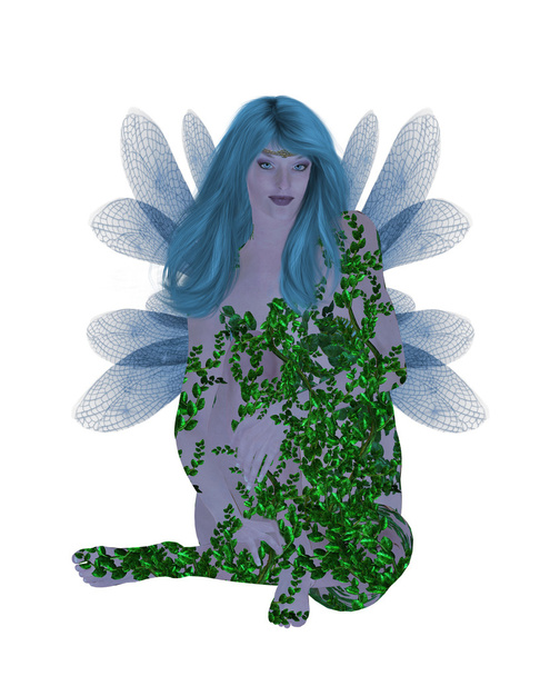 Hada azul translúcida
 - Foto, imagen