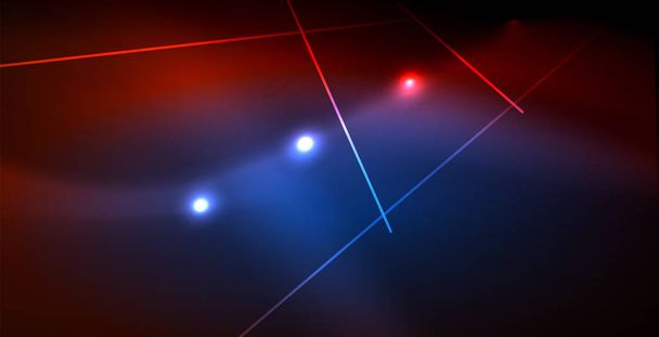 Neon gloeiende Golf, magische energie en licht bewegings-achtergrond - Vector, afbeelding
