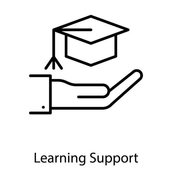 Icono de línea de aprendizaje
 - Vector, imagen