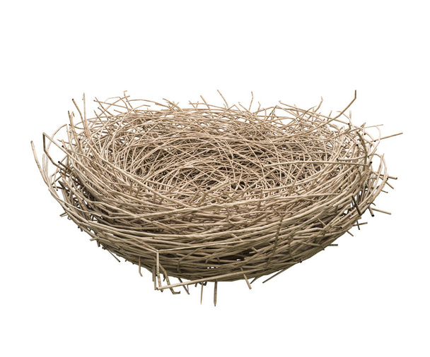 Nest isoliert auf weiß  - Foto, Bild