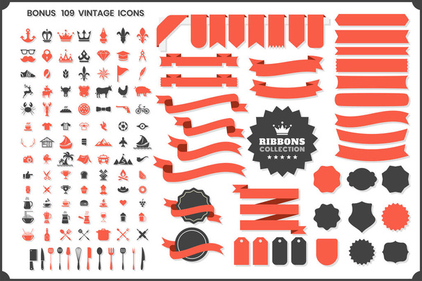 ヴィンテージ レトロなベクトルのロゴのバナー、ポスター、チラシ - ベクター画像
