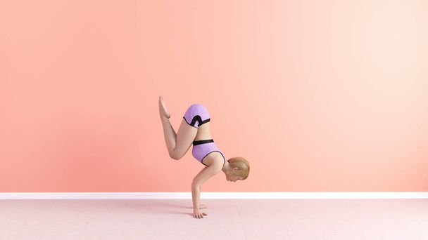 Handstand Yoga Pose - Photo, Image