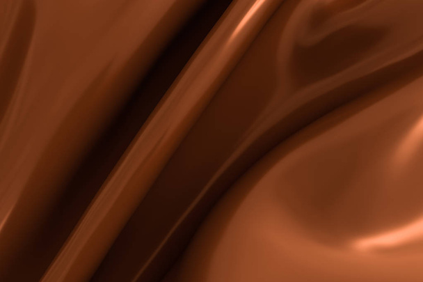 3d renderizado, fondo de tela marrón que fluye
. - Foto, Imagen