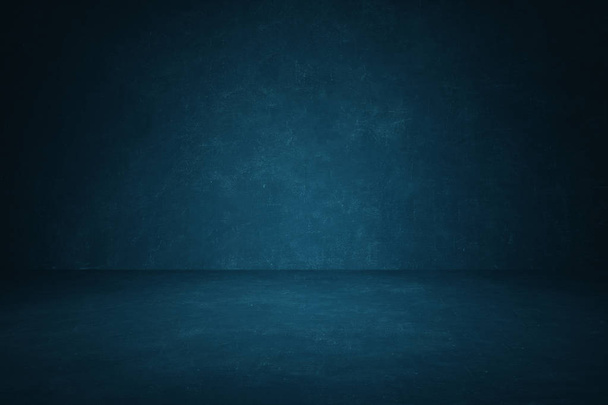 ciemny niebieski tablica studio tło ściana - Zdjęcie, obraz