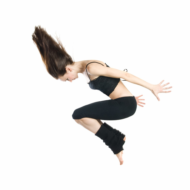 Jumping young dancer isolated - Valokuva, kuva