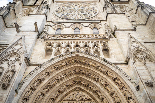 Close up on the detail of the architectural entrance of Saint Andre - Photo, Image