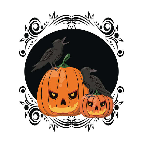 Halloween scary cartoons - Vector, Image