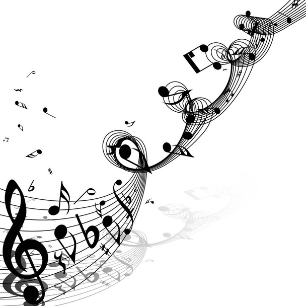 Diseño de notas musicales
 - Vector, Imagen