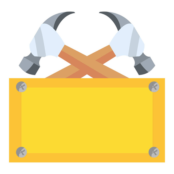 hammers construction board tool - Vector, Image
