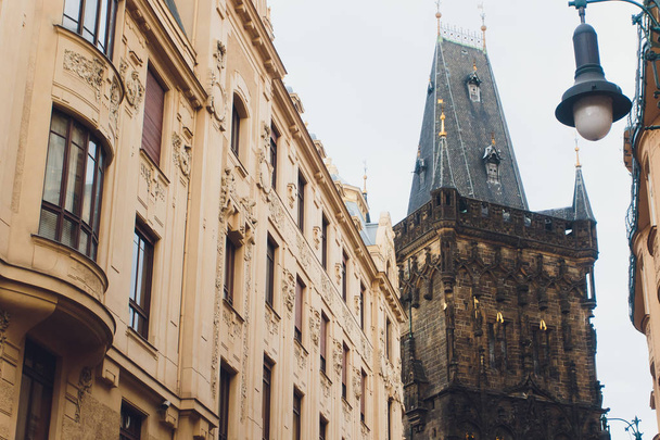 The Prague Powder Tower is a high Gothic tower in Prague. - Foto, immagini